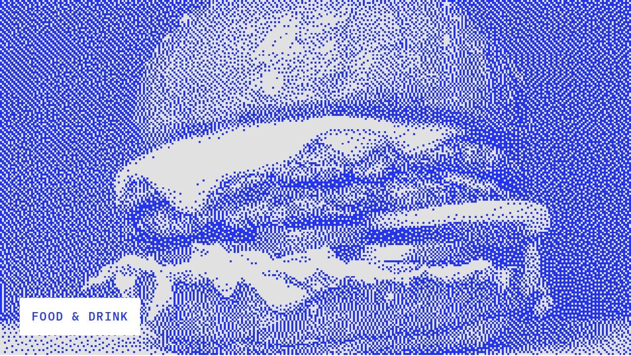 Comrc illustration of a burger, for restaurant ordering